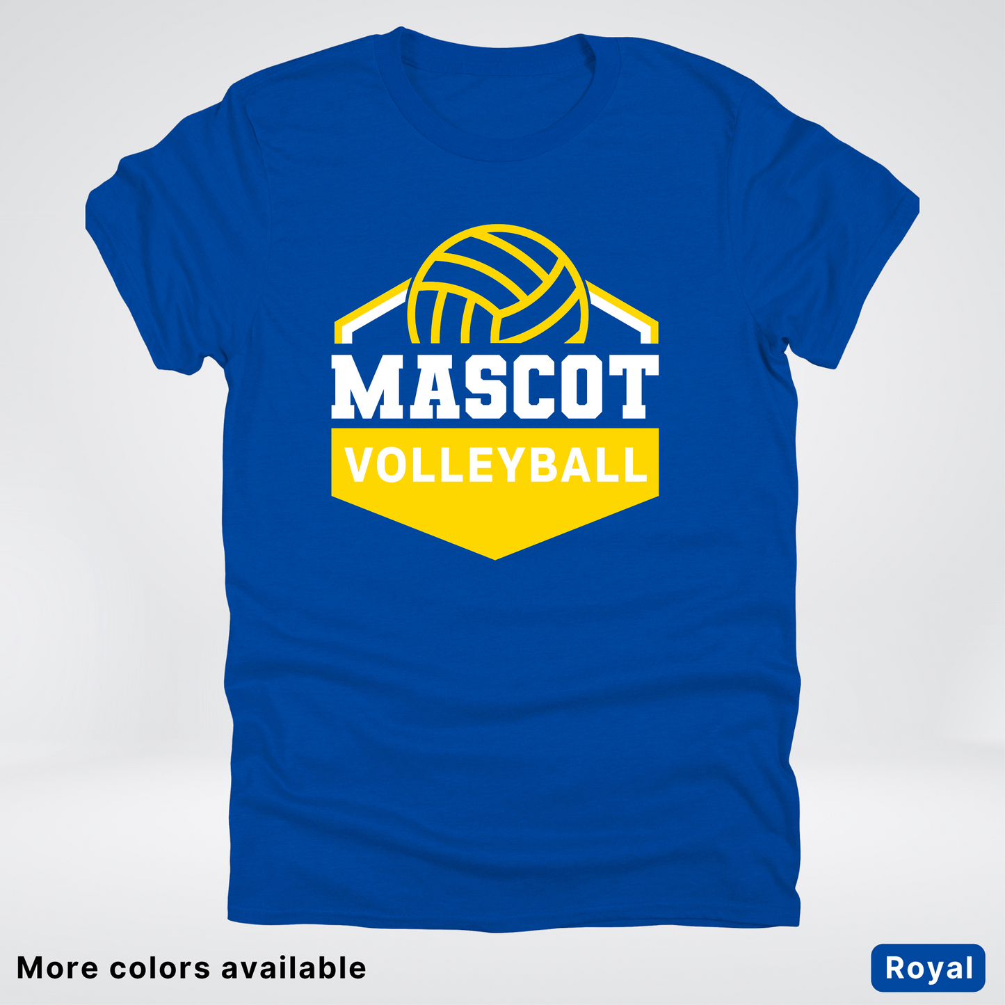 Custom Mascot - Gold - Volleyball Design 64 - T-Shirt
