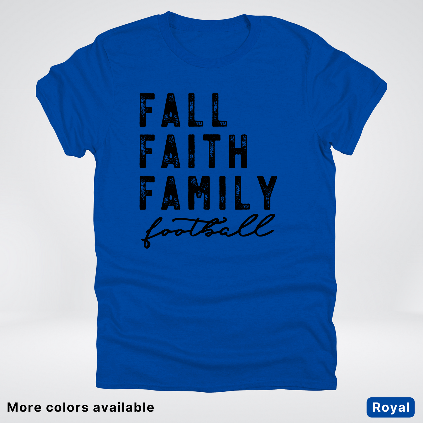 Fall Faith Family – Black Design - Football - T-Shirt
