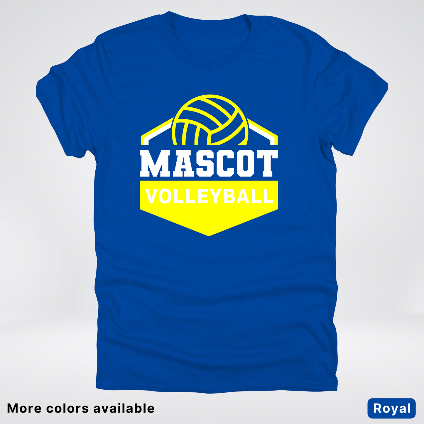 Custom Mascot - Yellow - Volleyball Design 66 - T-Shirt