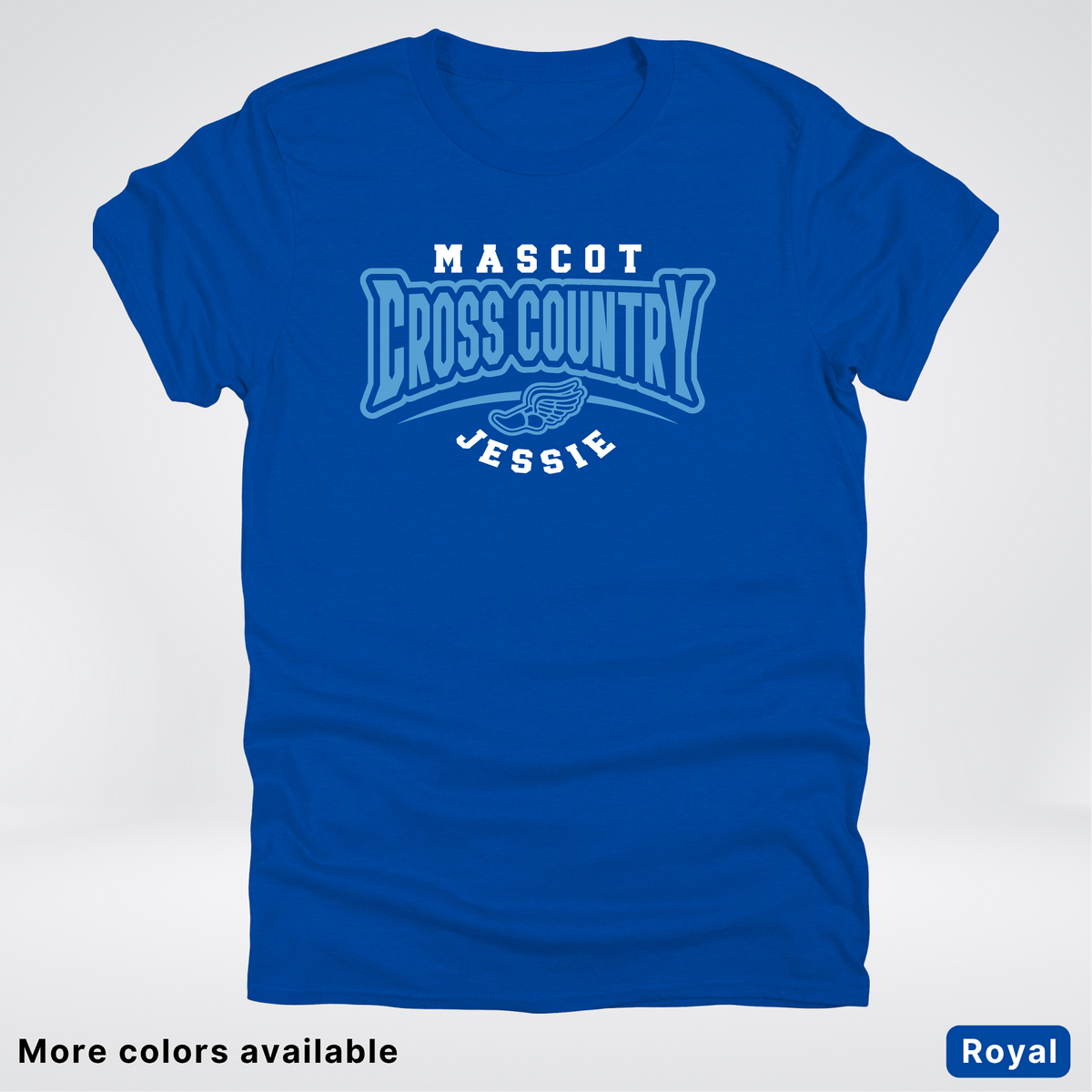 Custom Mascot & Name – Light Blue Design – Cross Country 11 - T-Shirt