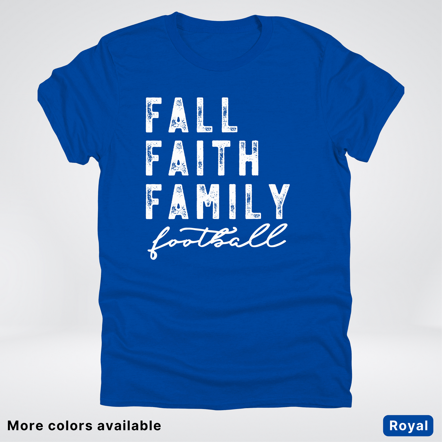 Fall Faith Family – White Design - Football - T-Shirt