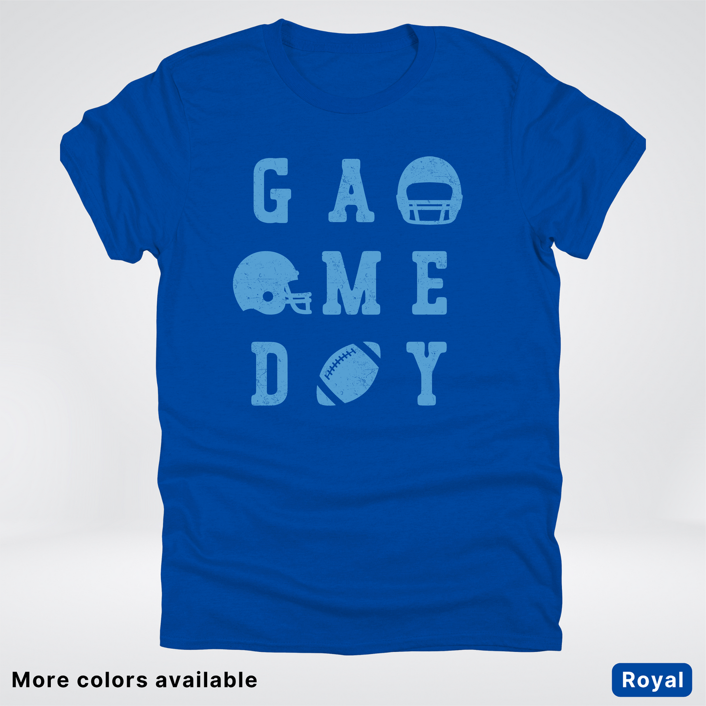 Game Day Football 3 x 3 – Light Blue Design – T-Shirt