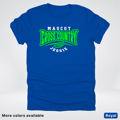 Custom Mascot & Name – Green Design – Cross Country 09 - T-Shirt