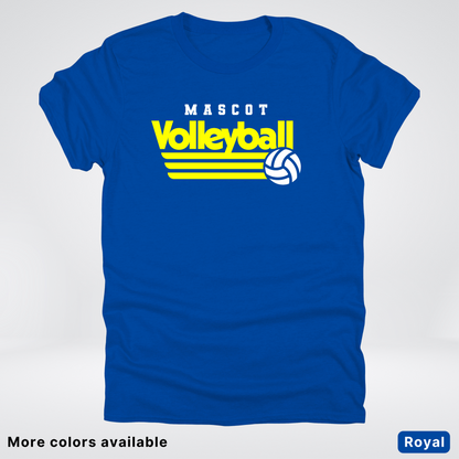Custom Mascot - Yellow - Volleyball Design 54 - T-Shirt