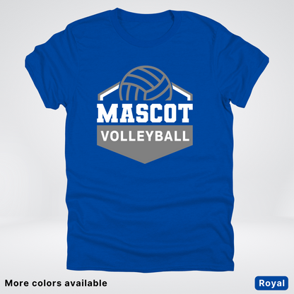 Custom Mascot - Gray - Volleyball Design 61 - T-Shirt