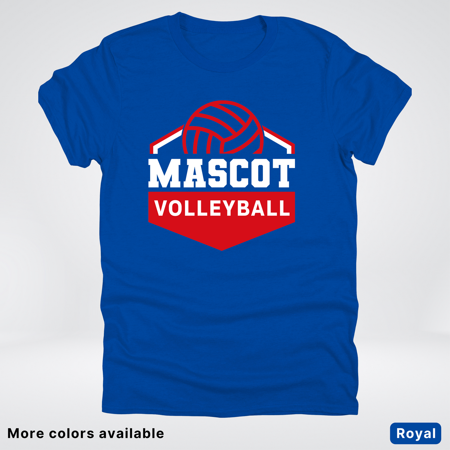 Custom Mascot - Red - Volleyball Design 65 - T-Shirt