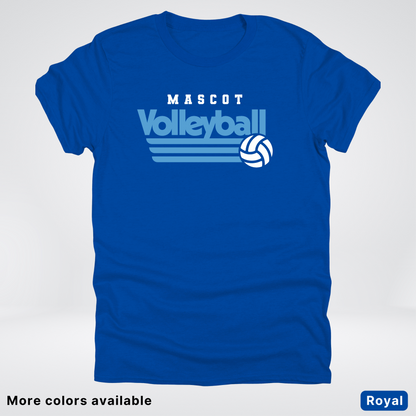 Custom Mascot – Light Blue - Volleyball Design 57 - T-Shirt