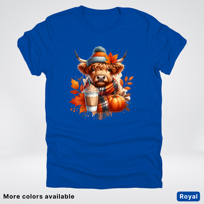 Fall Cow Cold Brew Coffee Pumpkin - T-Shirt