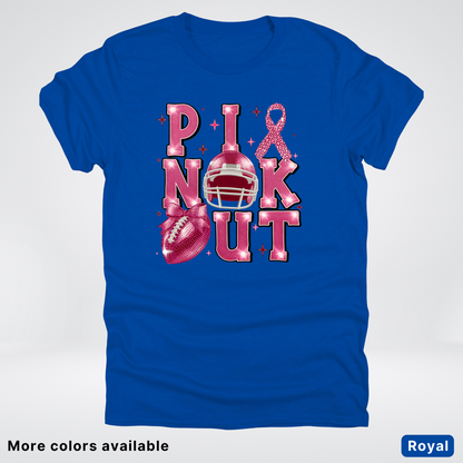 Pink Out Football Coquette Glitter Helmet 02 T-Shirt