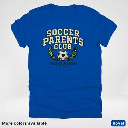 Soccer Parents Club Faux Embroidery Sideline T-Shirt