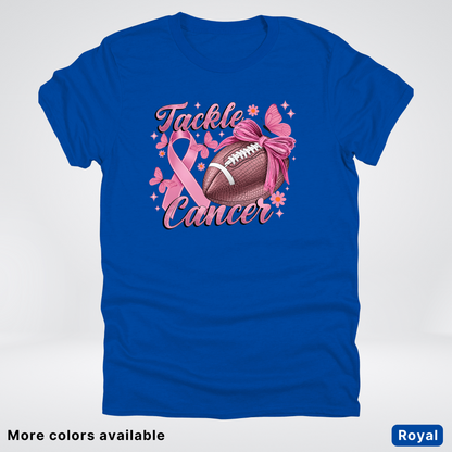 Tackle Cancer Coquette 02 Football T-Shirt