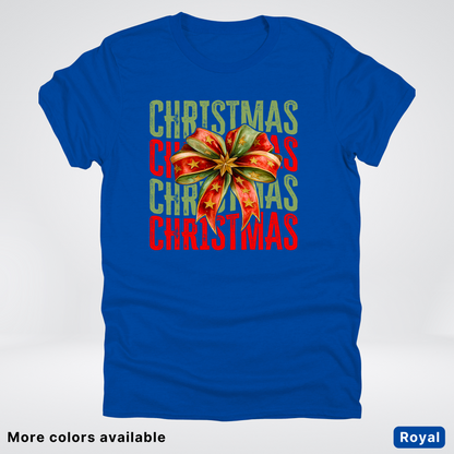 Christmas Star Bow - T-Shirt