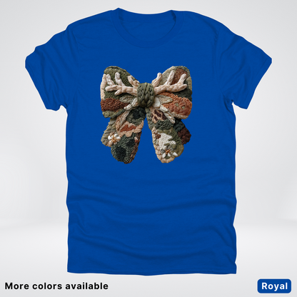 Woodland Winter Bow Hook Yard Faux - T-Shirt
