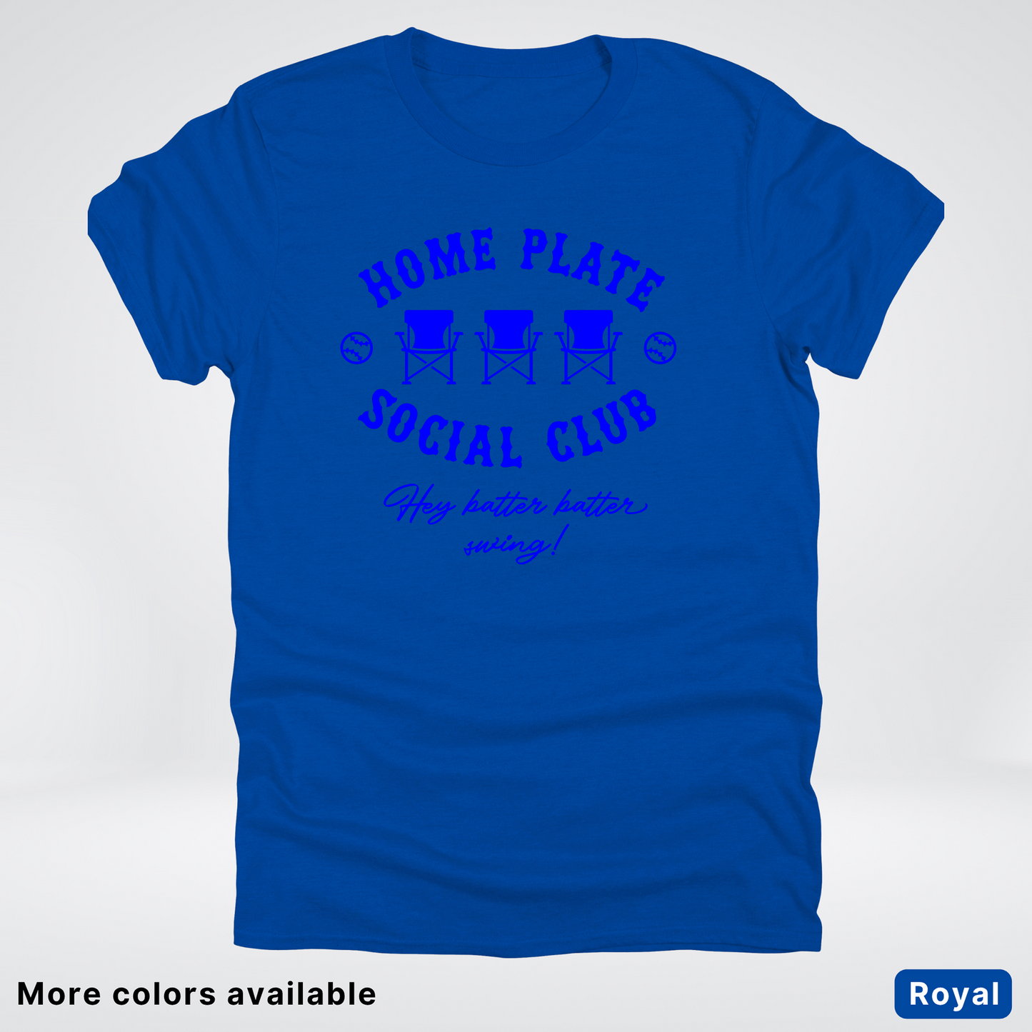 Home Plate Social Club – Blue Design - T-Shirt