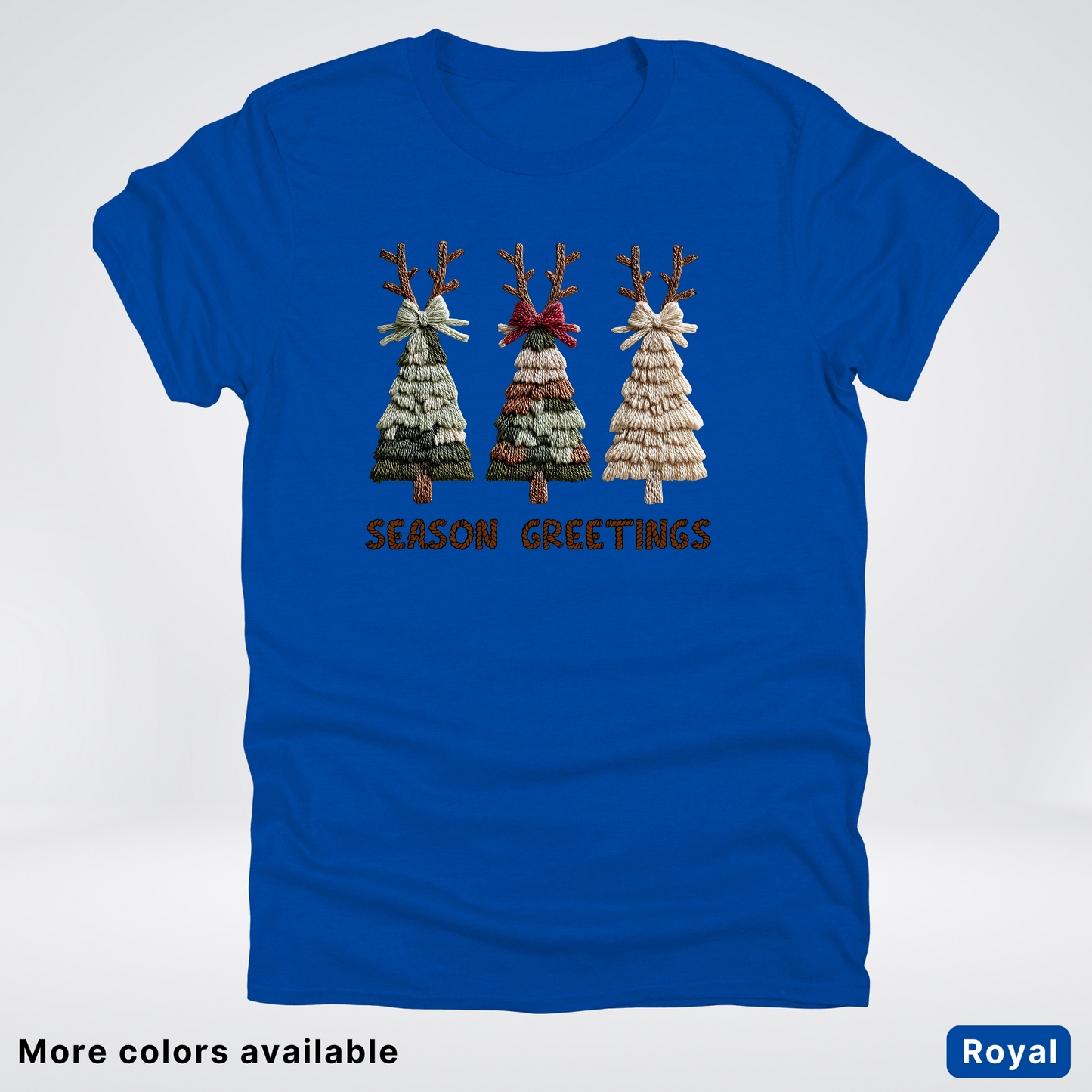 Rustic Christmas Tree Trio (Hook Yard Faux Look) - T-Shirt