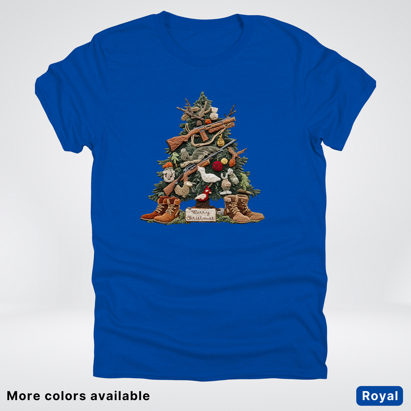 Rustic Holiday Tree & Boots (Hook Yard Faux) - T-Shirt