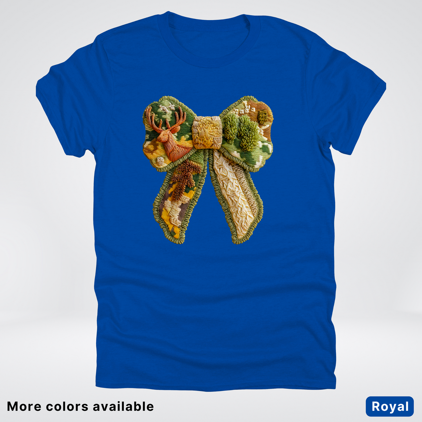 Forest Berry Bow Hook Yard Faux Look - T-Shirt