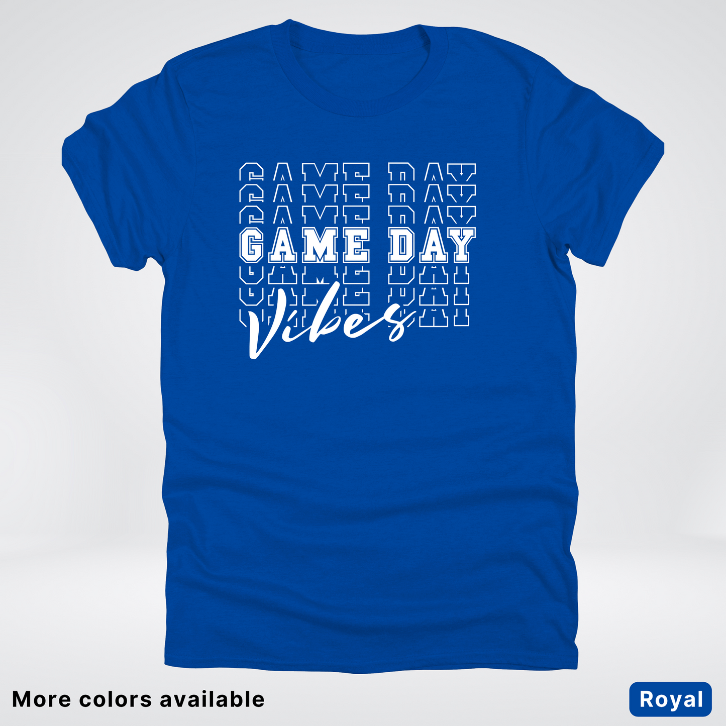 Game Day Vibes Stacked - White Design - T-Shirt