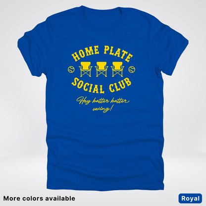 Home Plate Social Club – Gold Design - T-Shirt