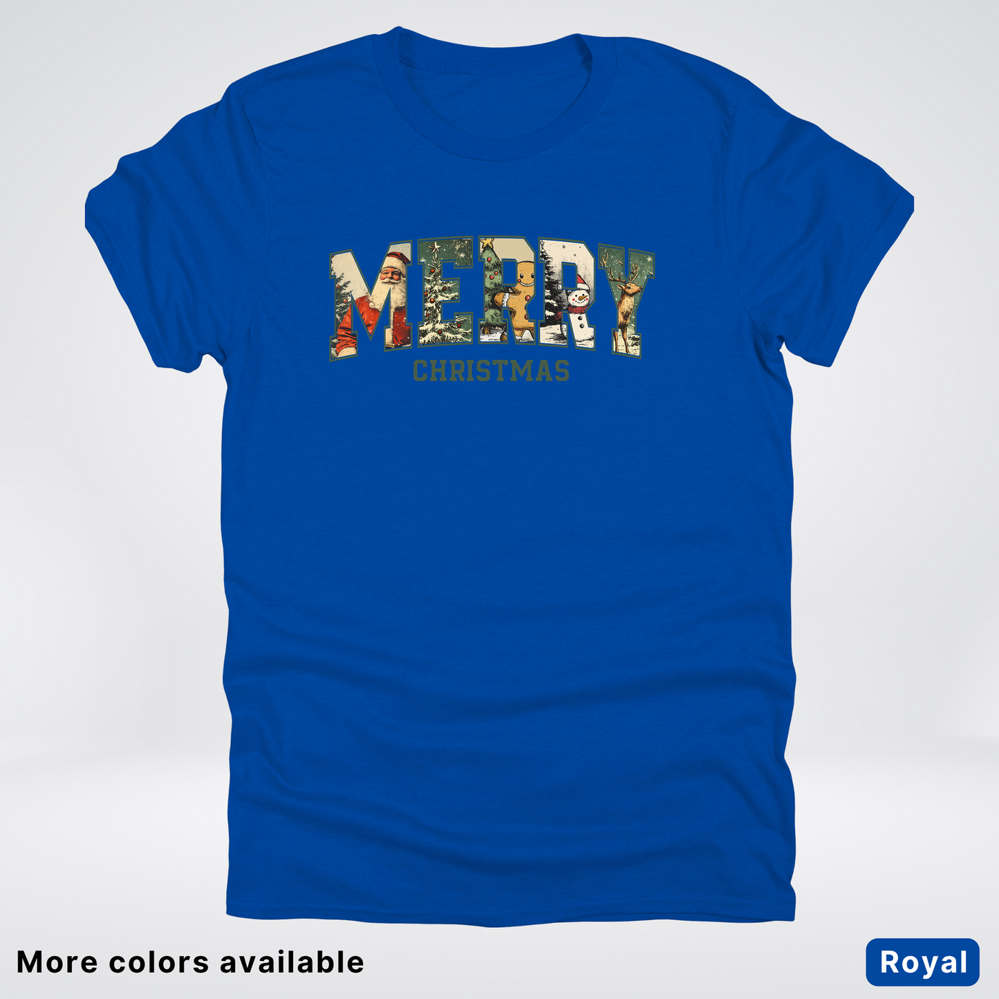 Vintage Merry Christmas Varsity - T-Shirt
