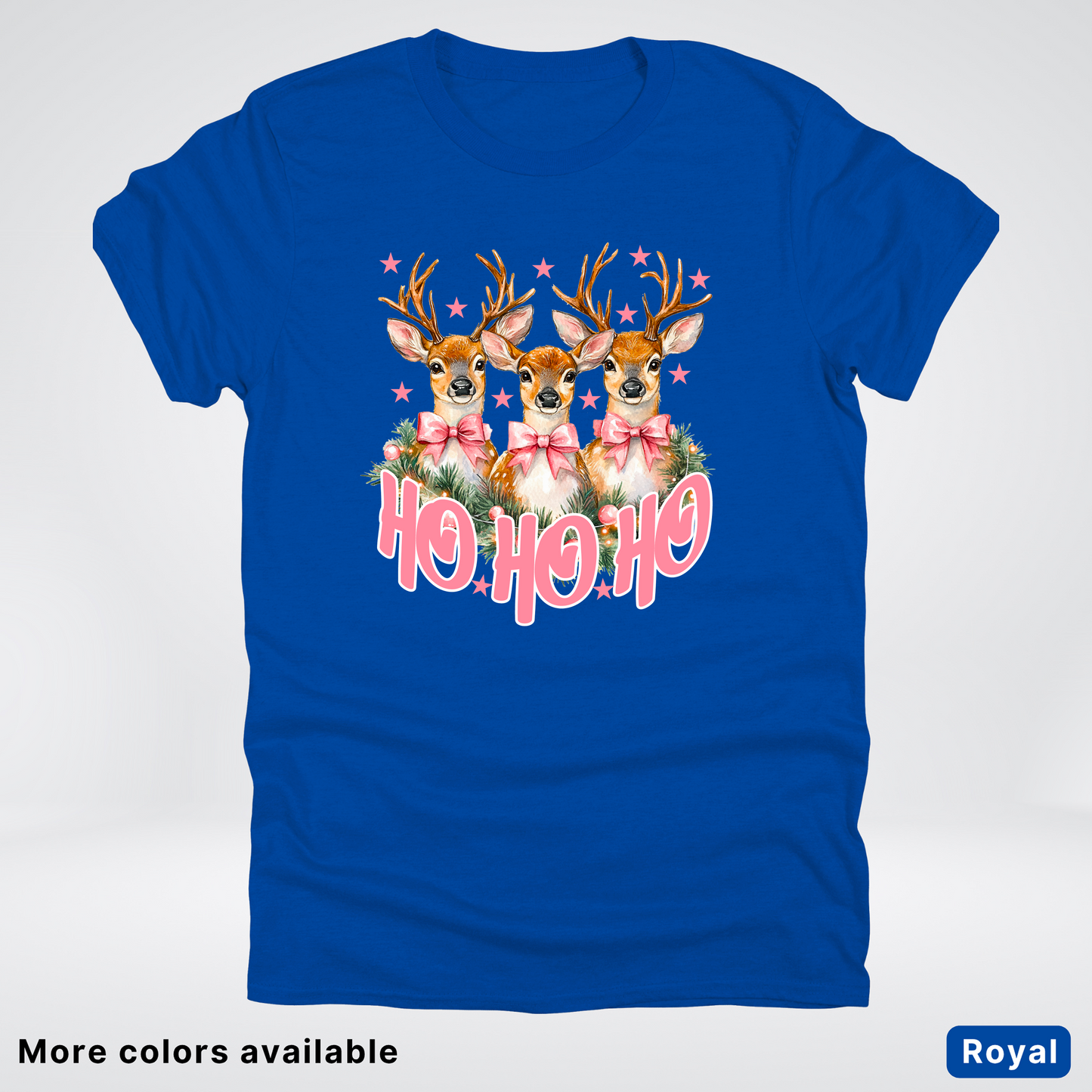 Ho Ho Ho Pink Deer Trio - T-Shirt