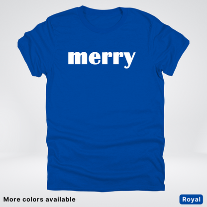 Merry - White Design - T-Shirt