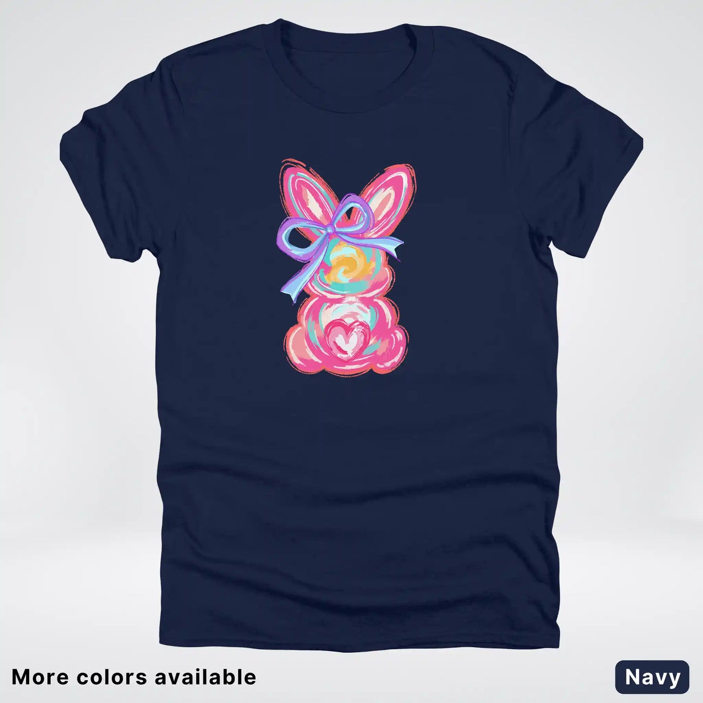 Coquette Easter Bunny – Pastel Bow Bunny Spring Graphic - T-Shirt