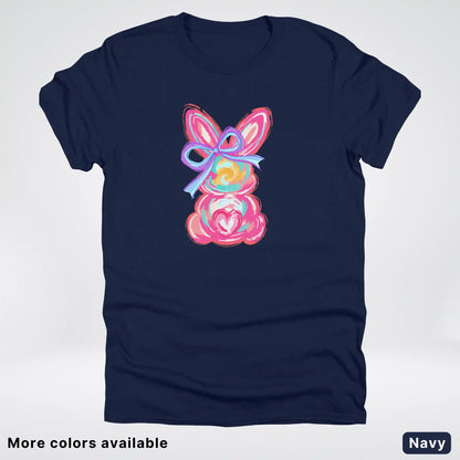 Coquette Easter Bunny – Pastel Bow Bunny Spring Graphic - T-Shirt