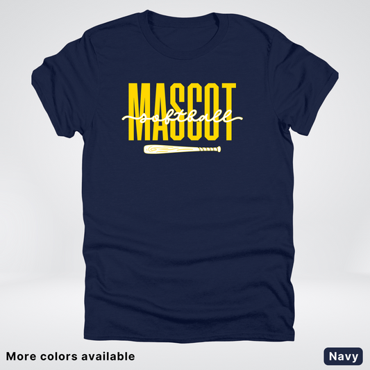 Custom Mascot – Gold - Softball Design 31 T-Shirt