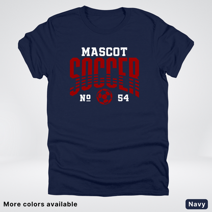 Custom Mascot & Number – Maroon Design 11 - Soccer T-Shirt