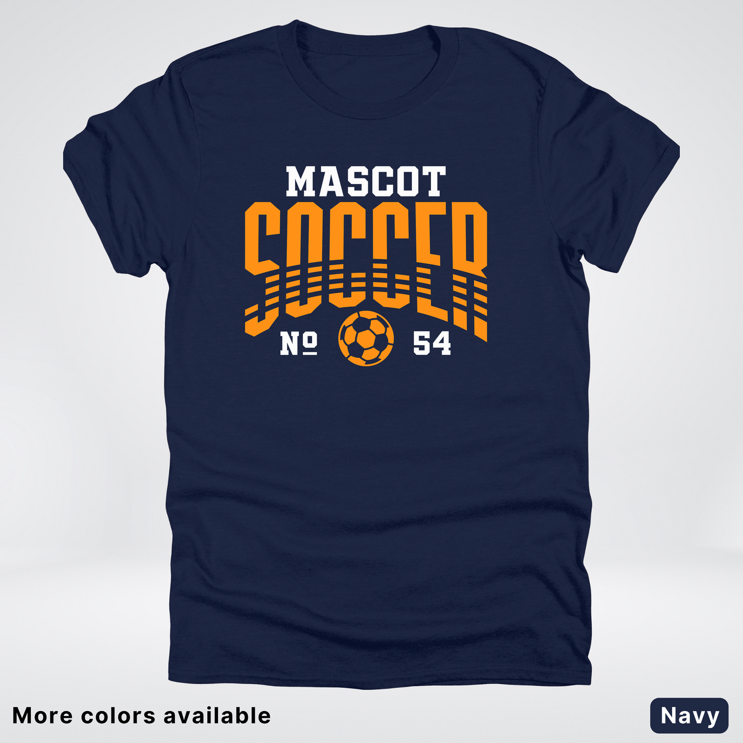 Custom Mascot & Number – Orange Design 07 - Soccer T-Shirt