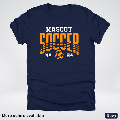 Custom Mascot & Number – Orange Design 07 - Soccer T-Shirt