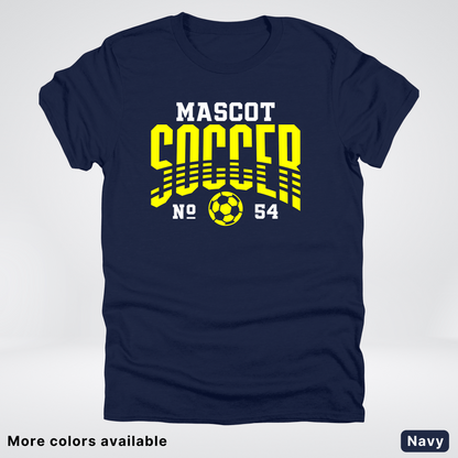 Custom Mascot & Number – Yellow Design 06 - Soccer T-Shirt