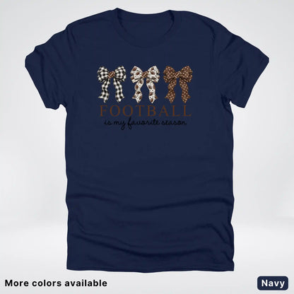 Football Is My Favorite Season – Game Day Bow T-Shirt