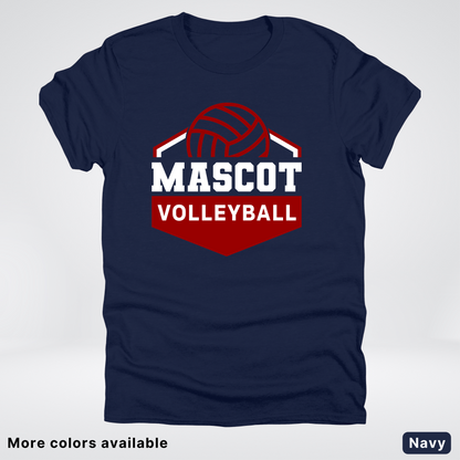 Custom Mascot - Maroon - Volleyball Design 69 - T-Shirt