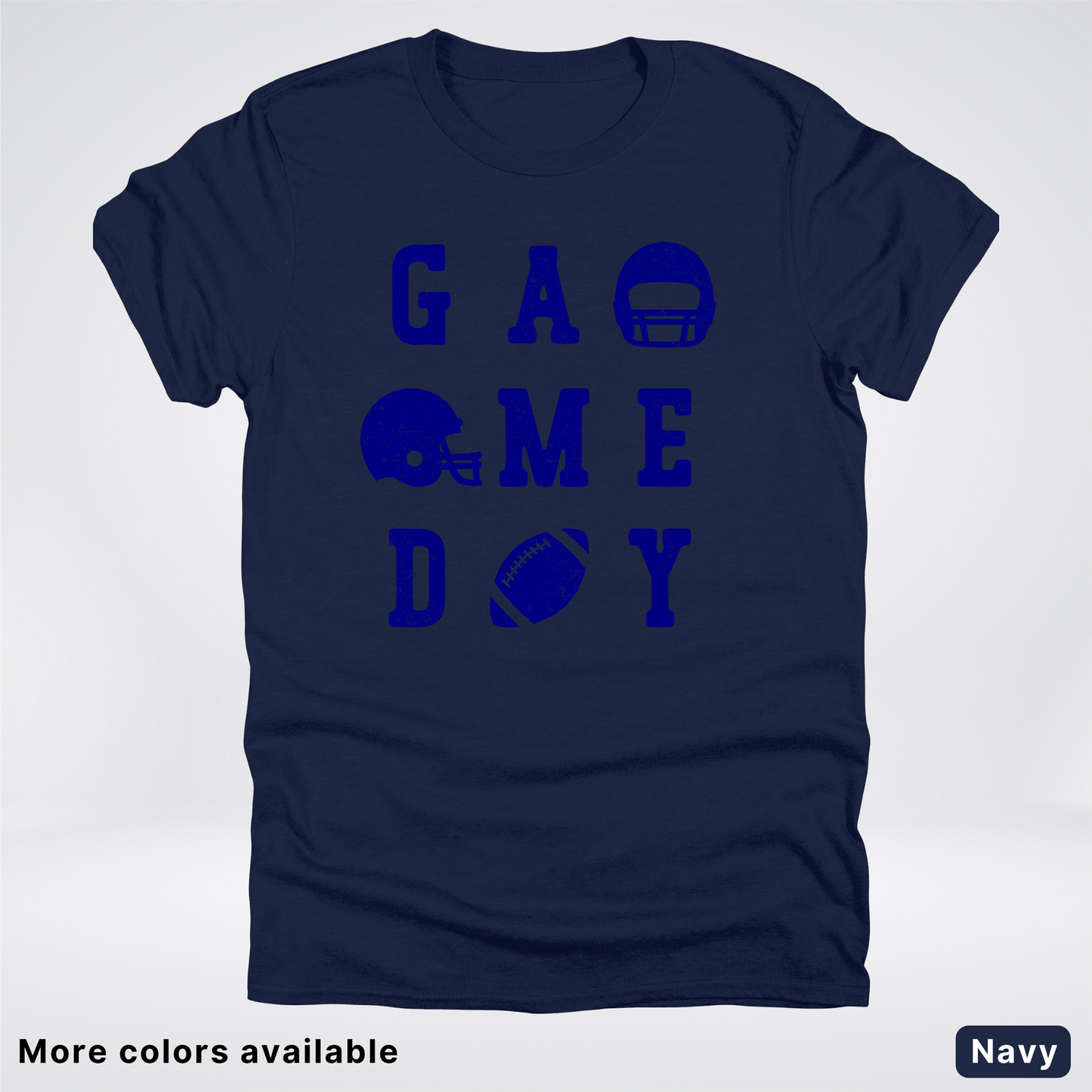 Game Day Football 3 x 3 - Navy Design - T-Shirt