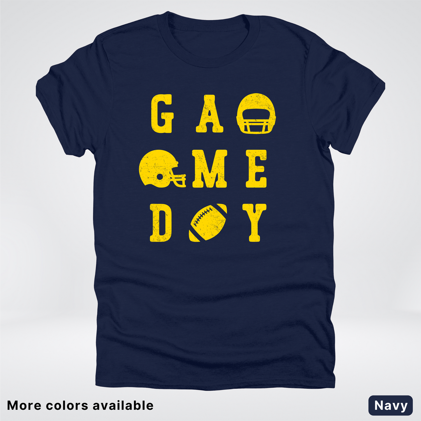 Game Day Football 3 x 3 - Gold Design - T-Shirt