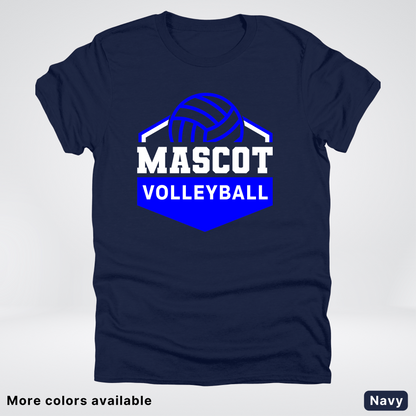 Custom Mascot - Blue - Volleyball Design 63 - T-Shirt
