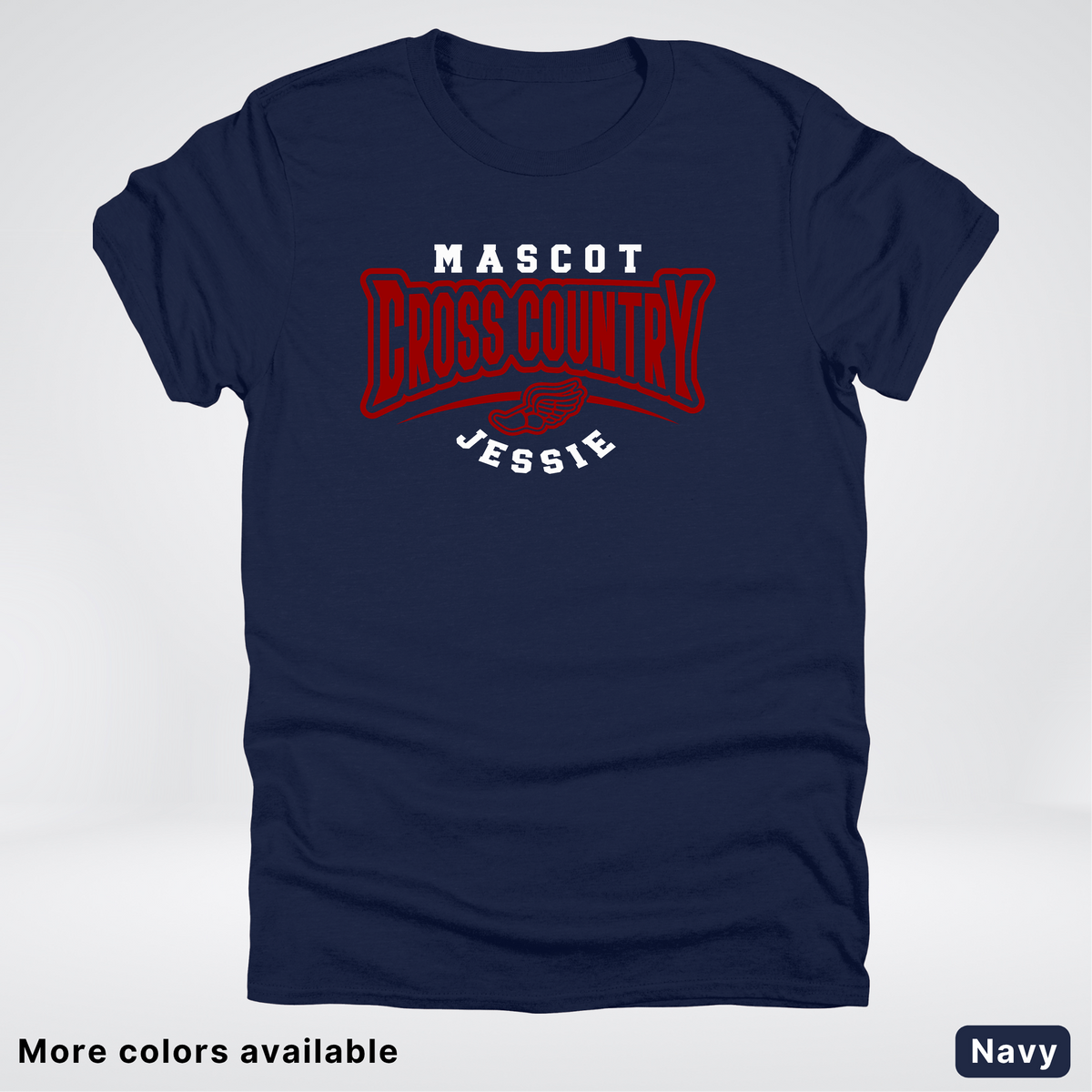 Custom Mascot & Name – Maroon Design– Cross Country 01 - T-Shirt