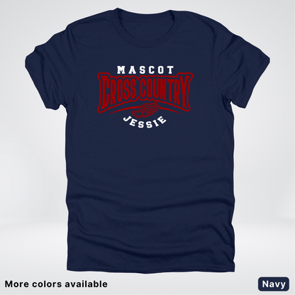 Custom Mascot & Name – Maroon Design– Cross Country 01 - T-Shirt
