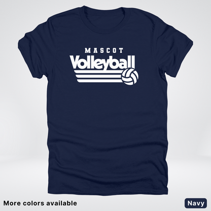 Custom Mascot - White - Volleyball Design 48 - T-Shirt