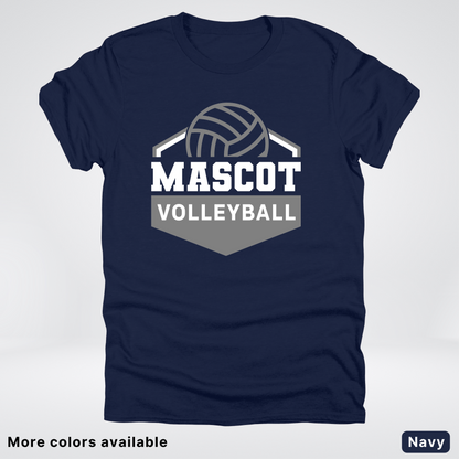 Custom Mascot - Gray - Volleyball Design 61 - T-Shirt