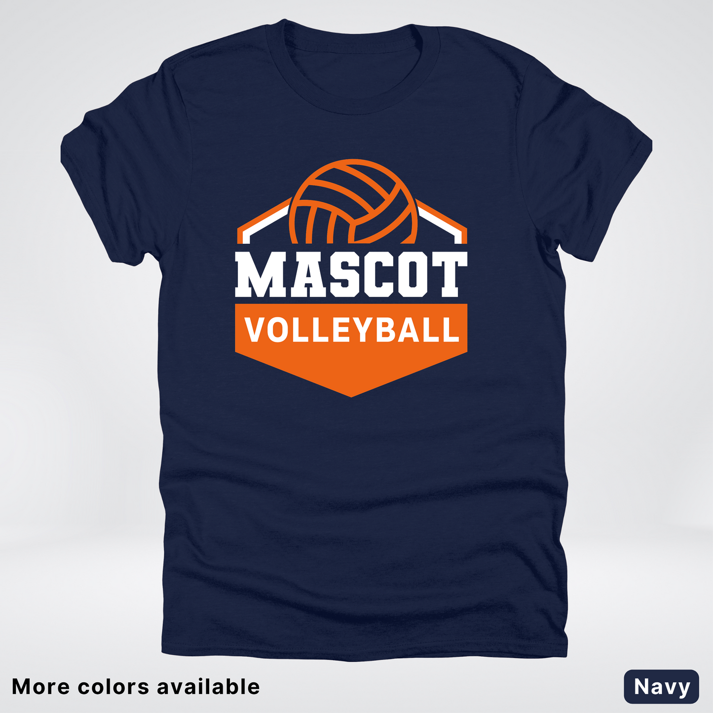 Custom Mascot - Orange - Volleyball Design 70 - T-Shirt