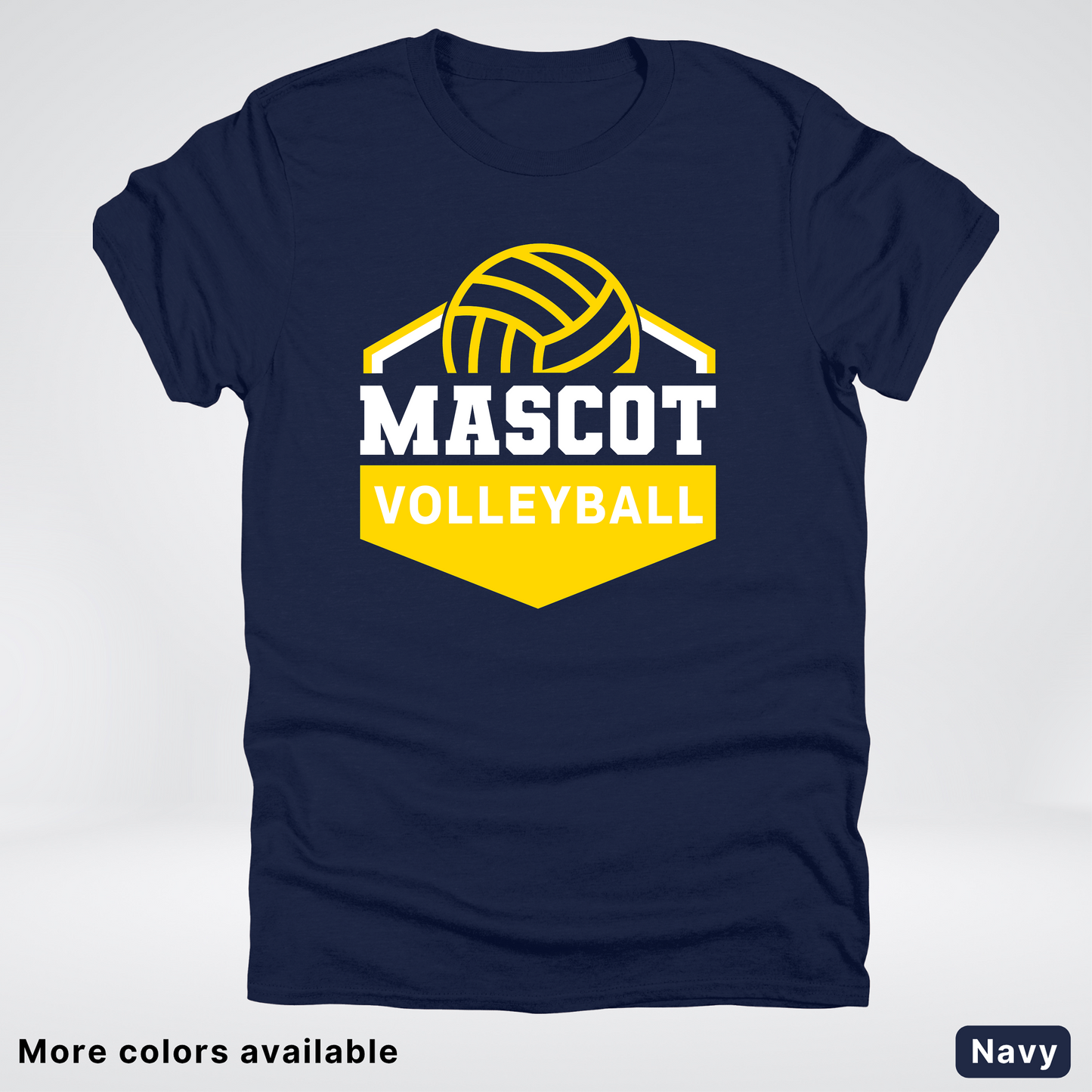 Custom Mascot - Gold - Volleyball Design 64 - T-Shirt