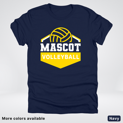 Custom Mascot - Gold - Volleyball Design 64 - T-Shirt