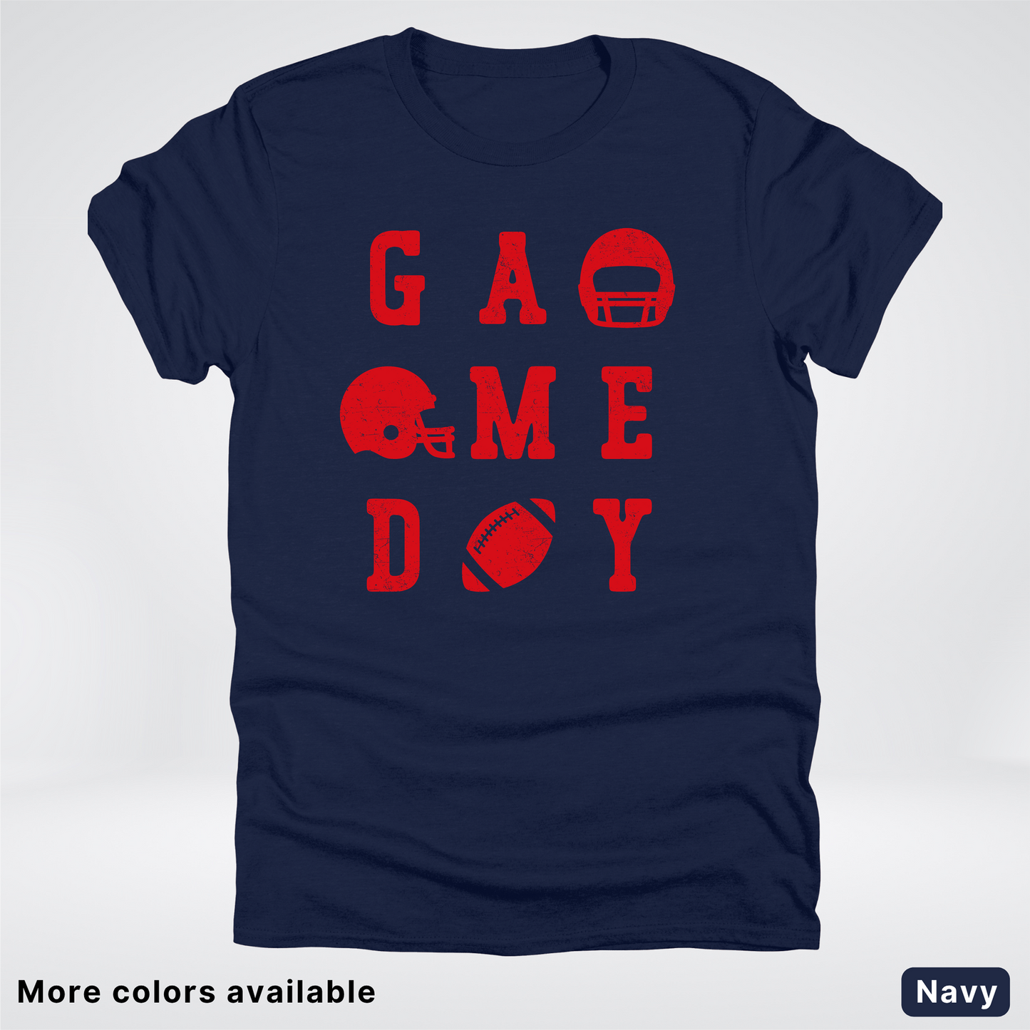 Game Day Football 3 x 3 - Red Design - T-Shirt