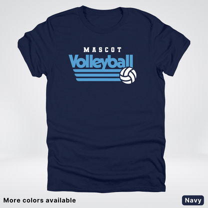 Custom Mascot – Light Blue - Volleyball Design 57 - T-Shirt