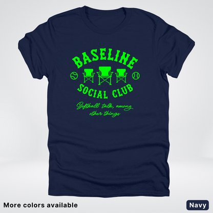Baseline Social Club Softball – Green Design - T-Shirt