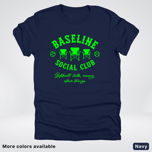 Baseline Social Club Softball – Green Design - T-Shirt