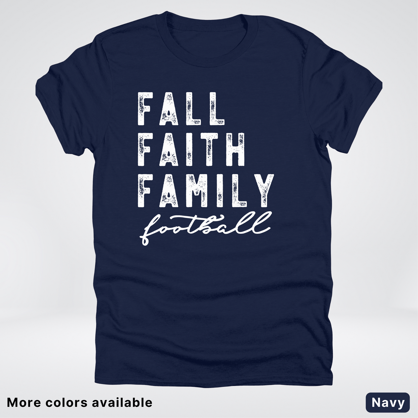 Fall Faith Family – White Design - Football - T-Shirt